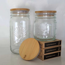 Load image into Gallery viewer, Bamboo Mason Jar Lid - 86mm wide jars
