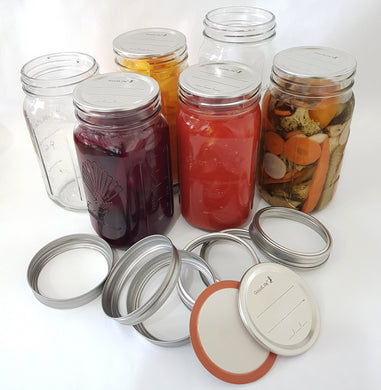 Preserving Jars 1 Litre - 6 & 12 Packs Dome and Band Lid