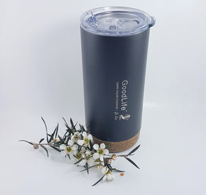 Stainless Steel 500ml Double Wall Cup - Black or White