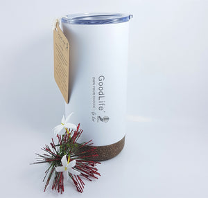 Stainless Steel 500ml Double Wall Cup - Black or White