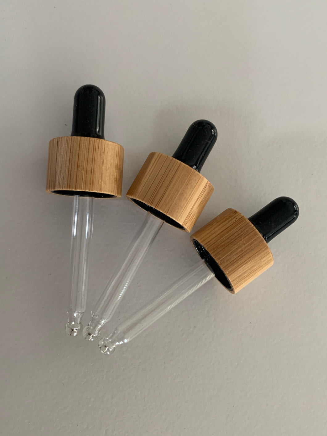Bamboo Droppers Lids 5 Pack - Black LIDS ONLY