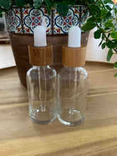 Load image into Gallery viewer, Clear Bamboo Dropper Bottles 3 Pack