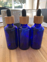 Load image into Gallery viewer, Blue Bamboo Dropper Bottles 3 Pack 30ml