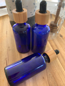 Blue Bamboo Dropper Bottles 3 Pack 50ml