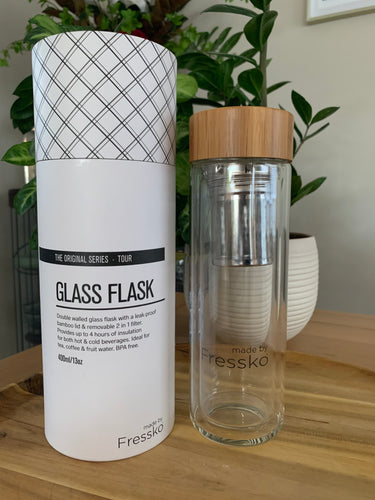 Fresko Glass Water Bottle 400ml