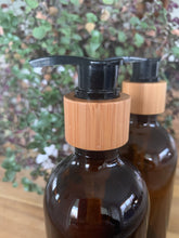 Load image into Gallery viewer, Amber 200ml Bamboo Pump Bottle x 2