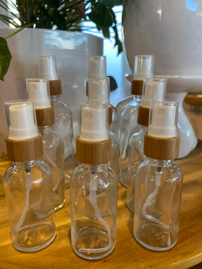 Clear Bamboo Mist Bottles 3 Pack