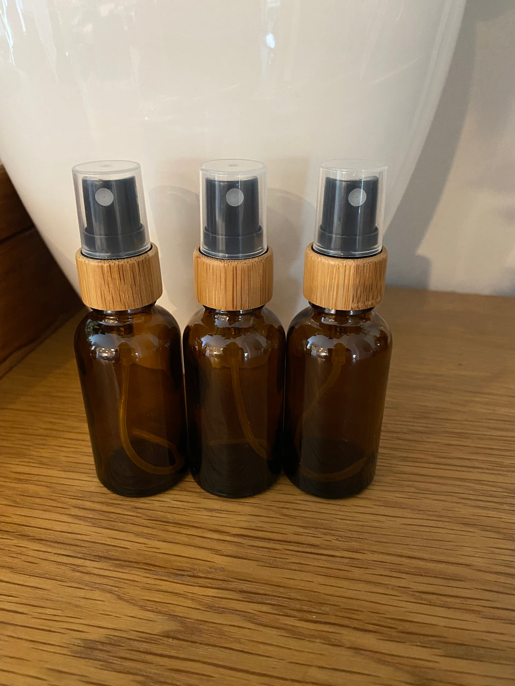 Amber Bamboo Mist Bottles 3 Pack