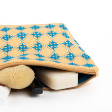 Load image into Gallery viewer, Mustard Cotton Handcrafted Pouch Medium