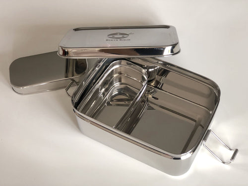 Stainless Steel Deep lunch box with snack container
